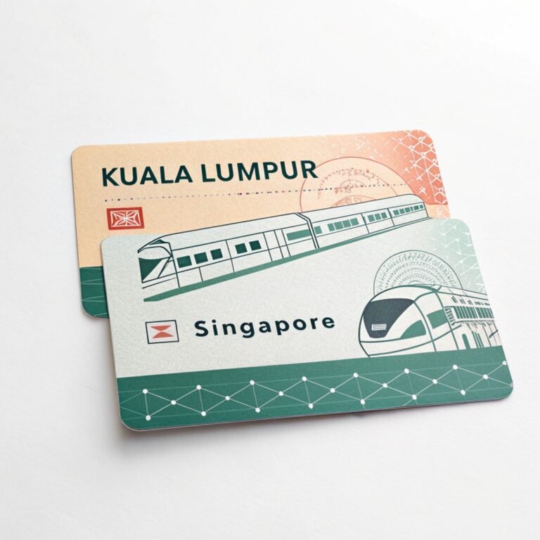 Train tickets from Kuala Lumpur to Singapore.